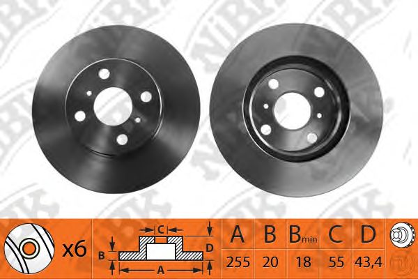 Купить запчасть NIBK - RN1144 Диск тормозной NiBK RN1144