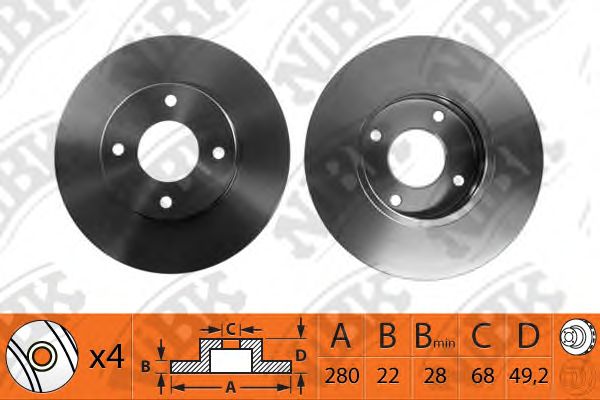 Купить запчасть NIBK - RN1146 Диск тормозной NiBK RN1146