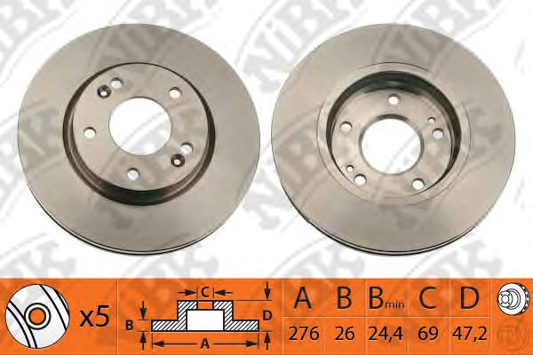 Купить запчасть NIBK - RN1178 Диск тормозной NiBK RN1178