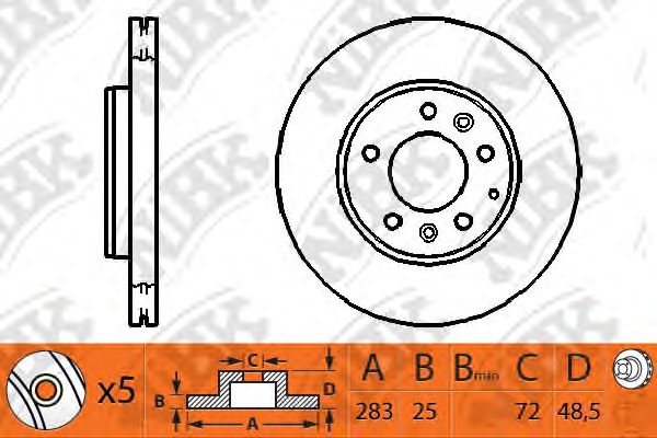 Купить запчасть NIBK - RN1195 Диск тормозной NiBK RN1195