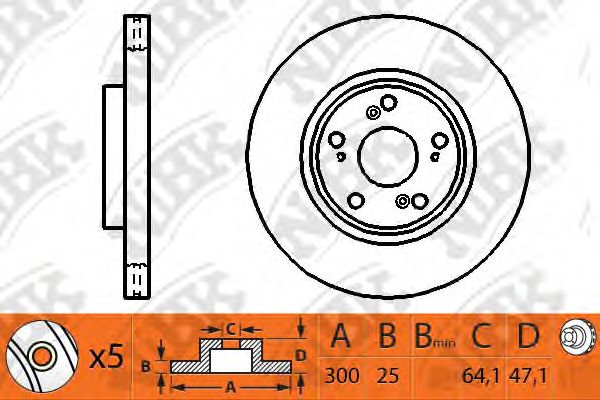 Купить запчасть NIBK - RN1204 Диск тормозной NiBK RN1204