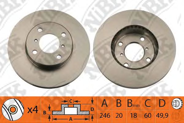 Купить запчасть NIBK - RN1205 Диск тормозной NiBK RN1205