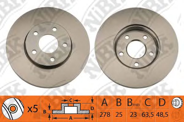 Купить запчасть NIBK - RN1213 Диск тормозной NiBK RN1213