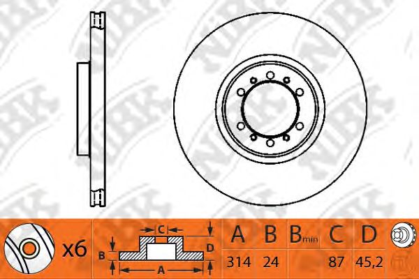 Купить запчасть NIBK - RN1217 Диск тормозной NiBK RN1217