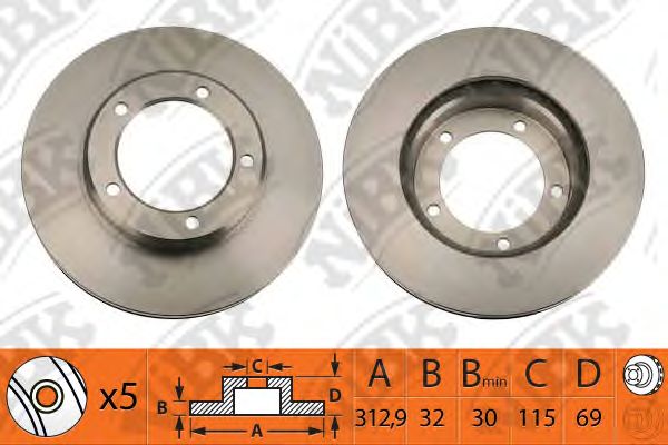 Купить запчасть NIBK - RN1224 Диск тормозной NiBK RN1224