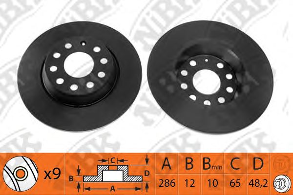 Купить запчасть NIBK - RN1227 Диск тормозной NiBK RN1227