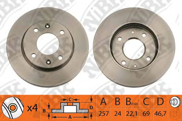 Купить запчасть NIBK - RN1230 Диск тормозной NiBK RN1230