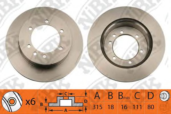 Купить запчасть NIBK - RN1240 Диск тормозной NiBK RN1240