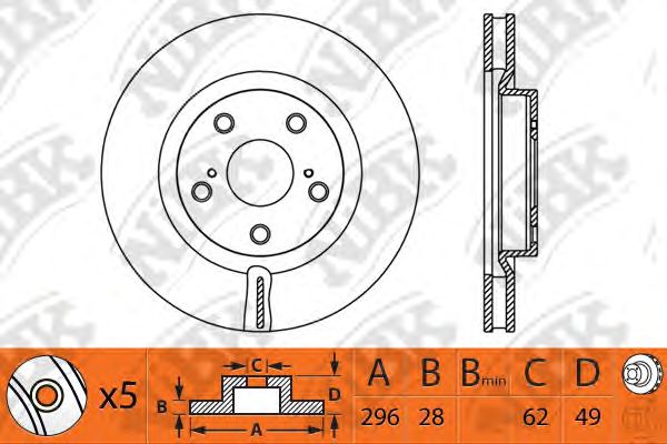Купить запчасть NIBK - RN1241 Диск тормозной NiBK RN1241
