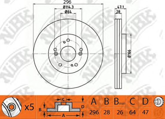 Купить запчасть NIBK - RN1243 Диск тормозной NiBK RN1243