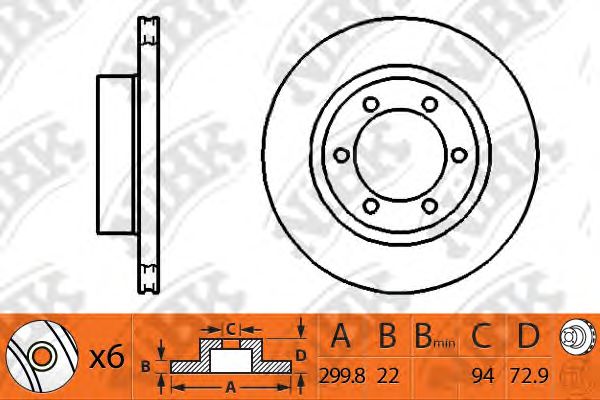 Купить запчасть NIBK - RN1249 Диск тормозной NiBK RN1249
