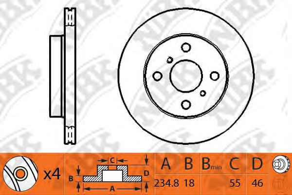 Купить запчасть NIBK - RN1253 Диск тормозной NiBK RN1253