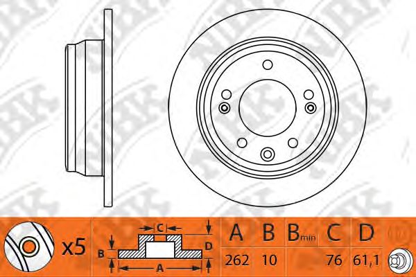 Купить запчасть NIBK - RN1307 Диск тормозной NiBK RN1307