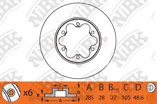 Купить запчасть NIBK - RN1330 Диск тормозной NiBK RN1330