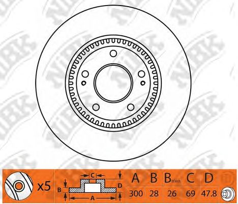 Купить запчасть NIBK - RN1348 Диск тормозной NiBK RN1348