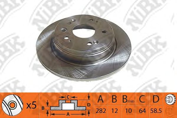 Купить запчасть NIBK - RN1355 Диск тормозной NiBK RN1355