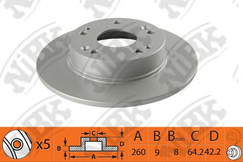 Купить запчасть NIBK - RN1362 Диск тормозной NiBK RN1362