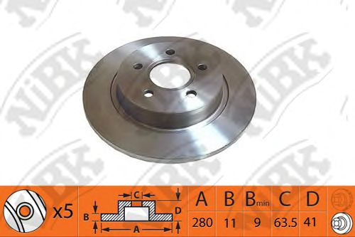 Купить запчасть NIBK - RN1368 Диск тормозной NiBK RN1368