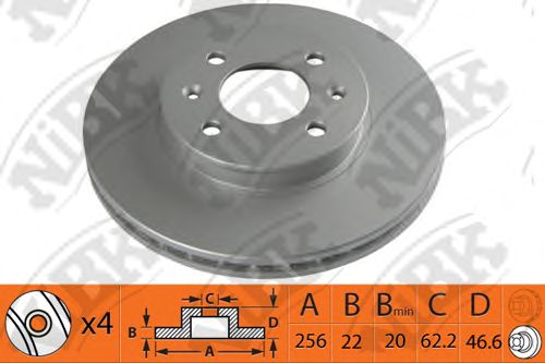 Купить запчасть NIBK - RN1370 Диск тормозной NiBK RN1370