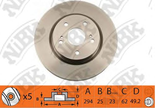 Купить запчасть NIBK - RN1371 Диск тормозной NiBK RN1371