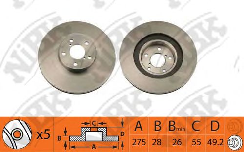 Купить запчасть NIBK - RN1384 Диск тормозной NiBK RN1384