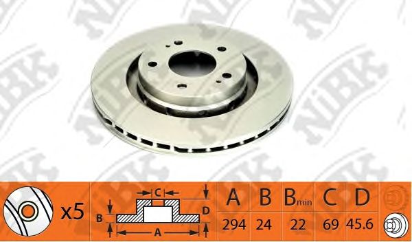 Купить запчасть NIBK - RN1403 Диск тормозной NiBK RN1403
