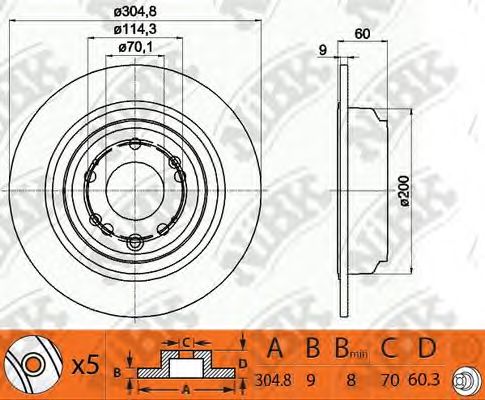 Купить запчасть NIBK - RN1407 Диск тормозной NiBK RN1407