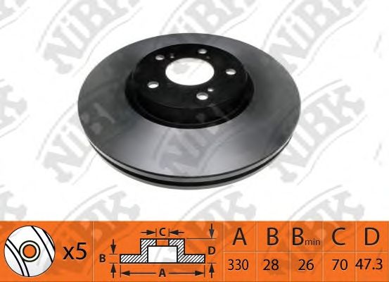 Купить запчасть NIBK - RN1410 Диск тормозной NiBK RN1410