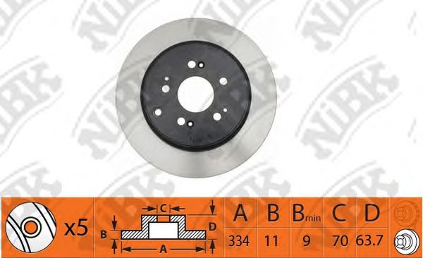 Купить запчасть NIBK - RN1411 Диск тормозной NiBK RN1411