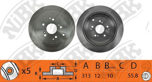 Купить запчасть NIBK - RN1414 Диск тормозной NiBK RN1414