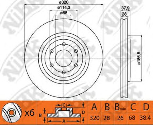 Купить запчасть NIBK - RN1416 Диск тормозной NiBK RN1416