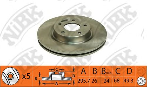 Купить запчасть NIBK - RN1419 Диск тормозной NiBK RN1419