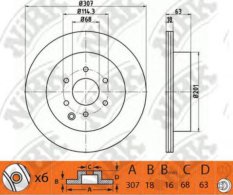 Купить запчасть NIBK - RN1420 Диск тормозной NiBK RN1420