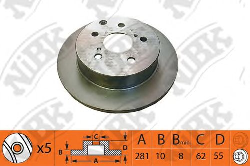 Купить запчасть NIBK - RN1433 Диск тормозной NiBK RN1433