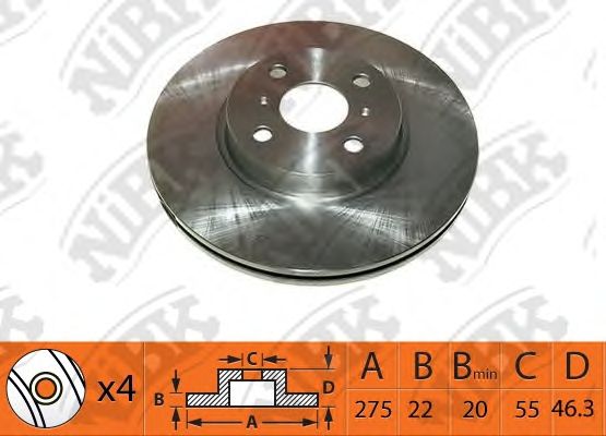 Купить запчасть NIBK - RN1437 Диск тормозной NiBK RN1437