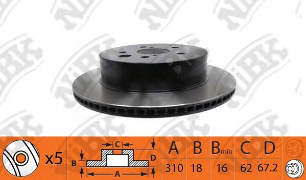 Купить запчасть NIBK - RN1439 Диск тормозной NiBK RN1439
