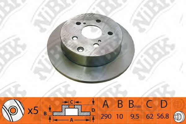 Купить запчасть NIBK - RN1441 Диск тормозной NiBK RN1441