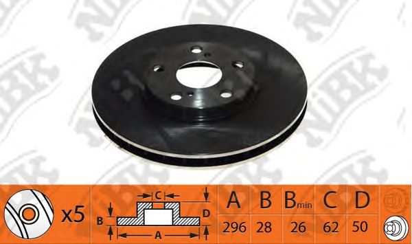 Купить запчасть NIBK - RN1442 Диск тормозной NiBK RN1442