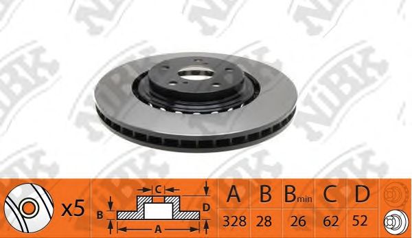 Купить запчасть NIBK - RN1443 Диск тормозной NiBK RN1443