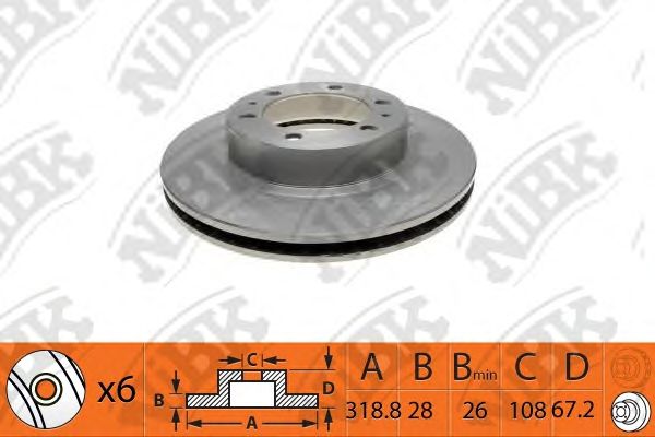 Купить запчасть NIBK - RN1446 Диск тормозной NiBK RN1446