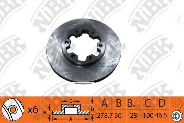 Купить запчасть NIBK - RN1447 Диск тормозной NiBK RN1447