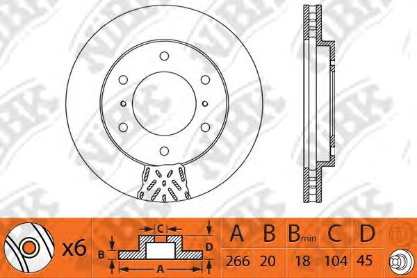 Купить запчасть NIBK - RN1450 Диск тормозной NiBK RN1450