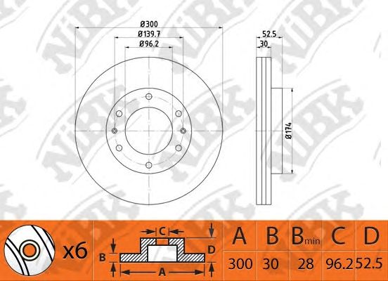 Купить запчасть NIBK - RN1457 Диск тормозной NiBK RN1457