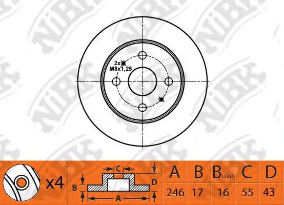 Купить запчасть NIBK - RN1462 Диск тормозной NiBK RN1462