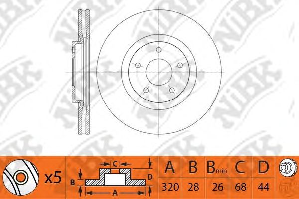 Купить запчасть NIBK - RN1470 Диск тормозной NiBK RN1470