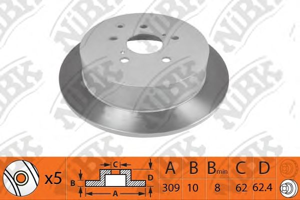 Купить запчасть NIBK - RN1473 Диск тормозной NiBK RN1473