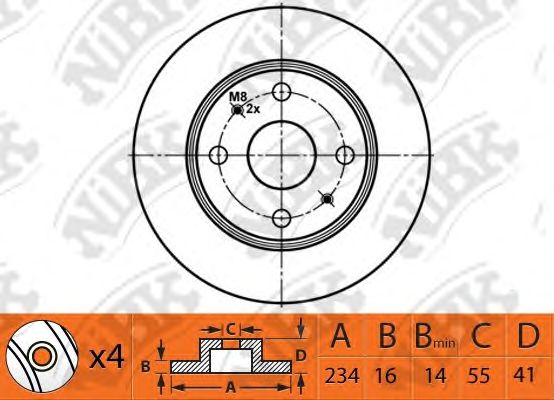 Купить запчасть NIBK - RN1481 Диск тормозной NiBK RN1481