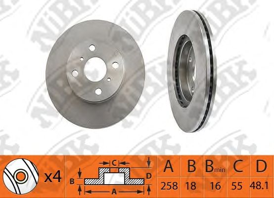 Купить запчасть NIBK - RN1483 Диск тормозной NiBK RN1483