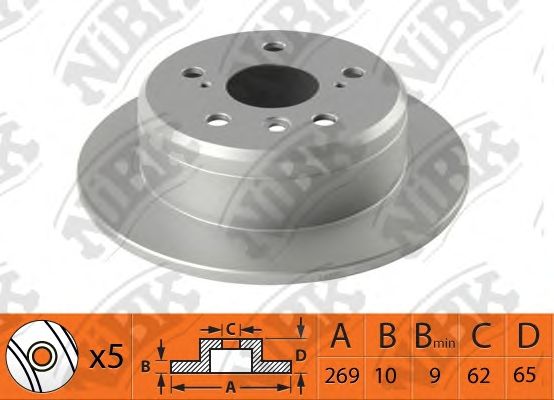 Купить запчасть NIBK - RN1486 Диск тормозной NiBK RN1486