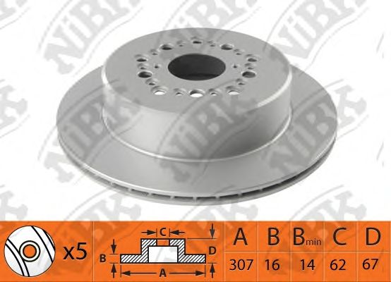 Купить запчасть NIBK - RN1488 Диск тормозной NiBK RN1488
